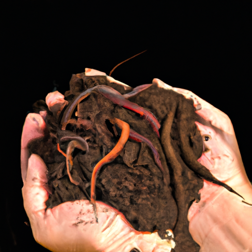 A person's hand holding a pile of dirt.