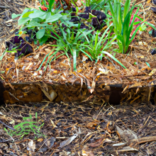 A garden bed with a lot of plants in it.