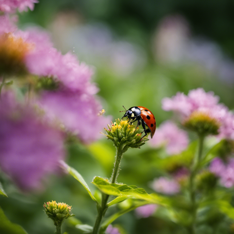 An image that showcases a lush garden with vibrant, pesticide-free plants