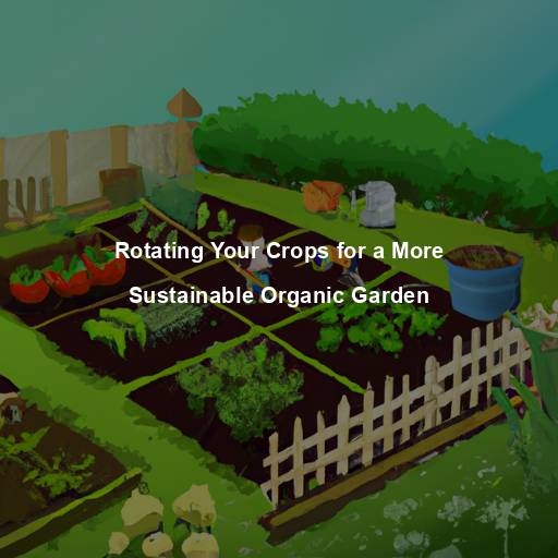 A cartoon image of a garden with people working in it.