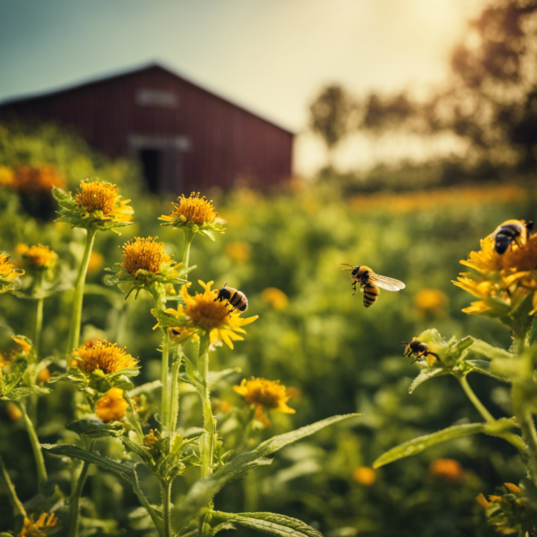 An image showcasing a lush, pesticide-free farm scene