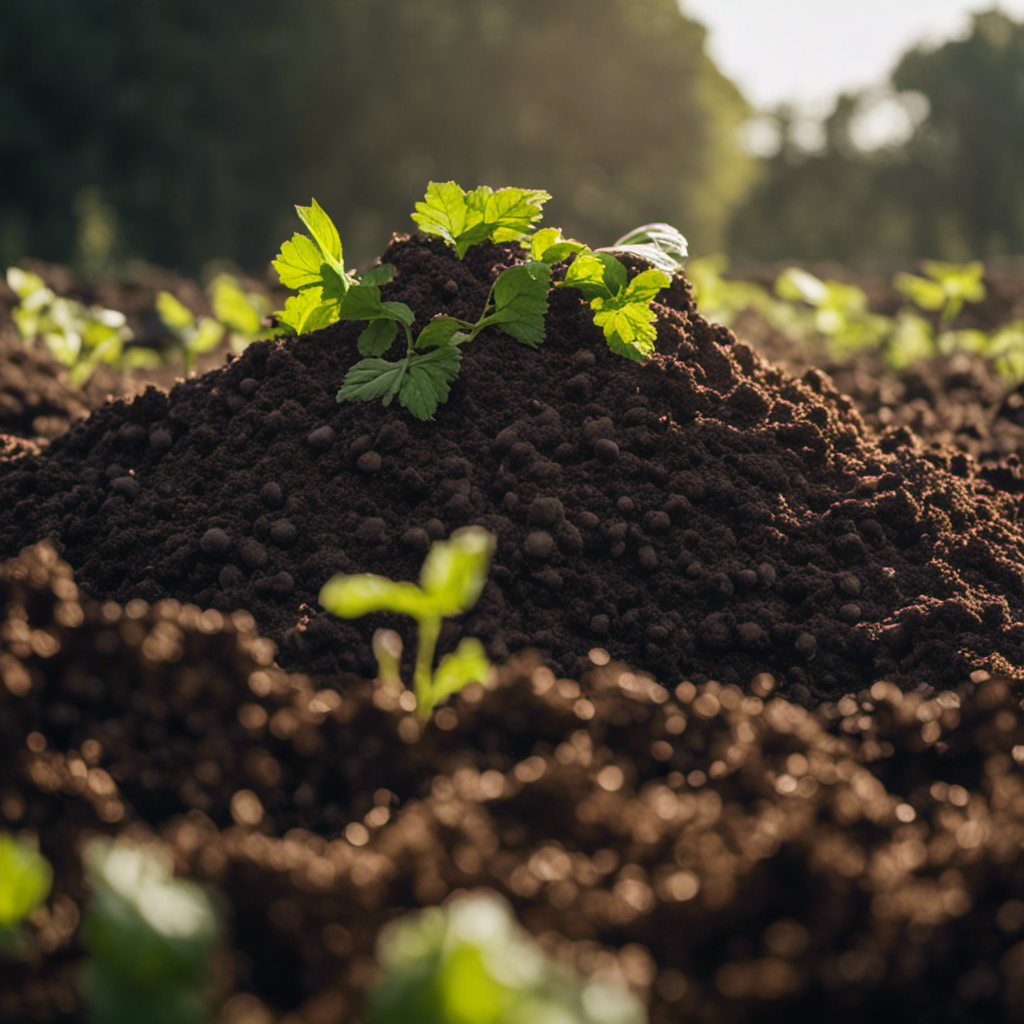 An image showcasing the process of Aerated Static Pile Composting on an organic farm