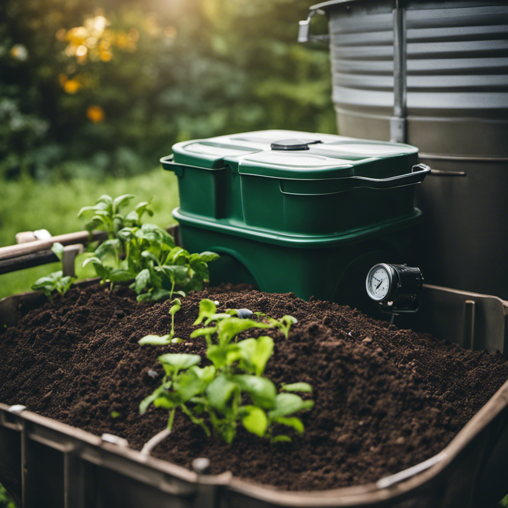 An image showcasing a compost tea brewing system