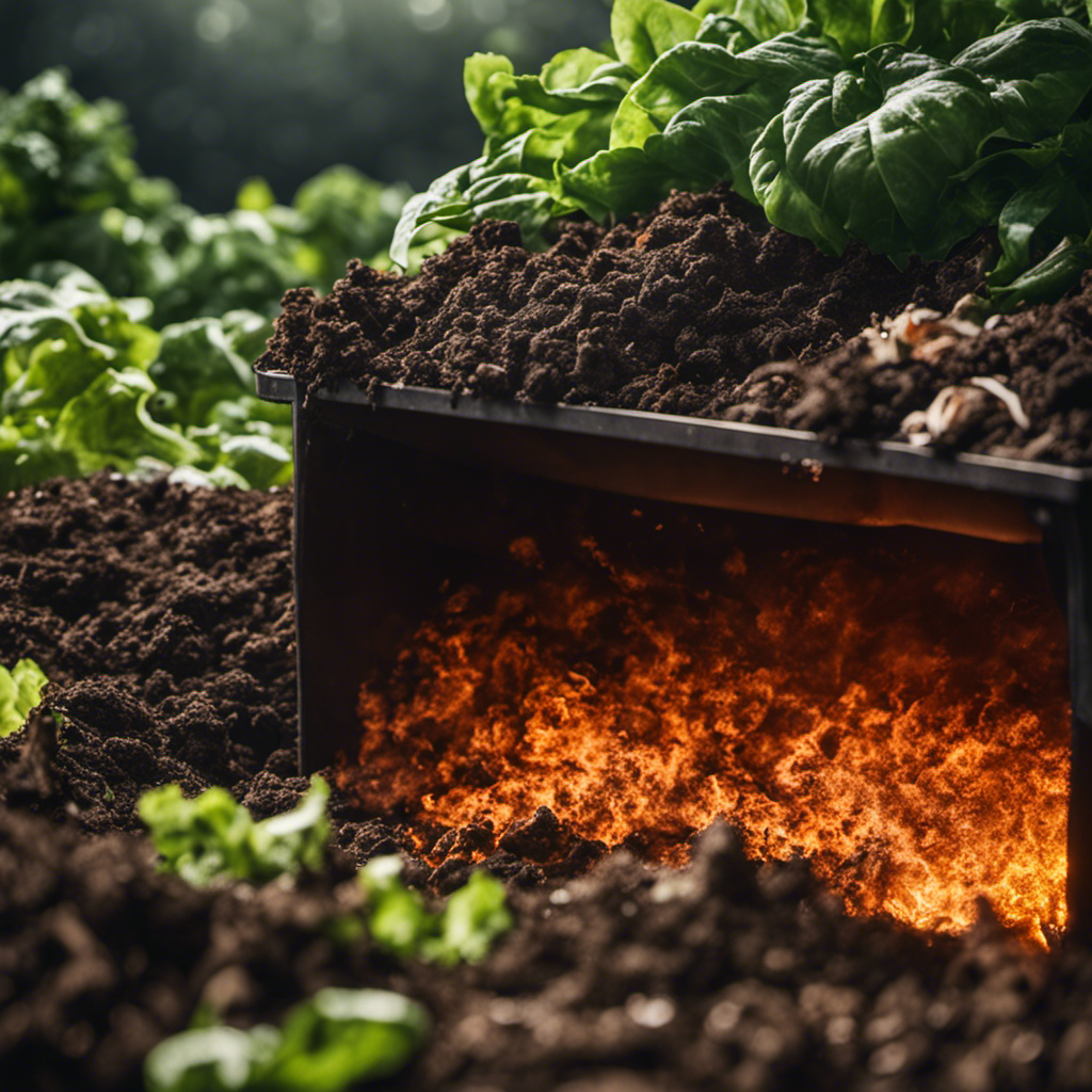 An image showcasing the process of hot composting for advanced organic farming