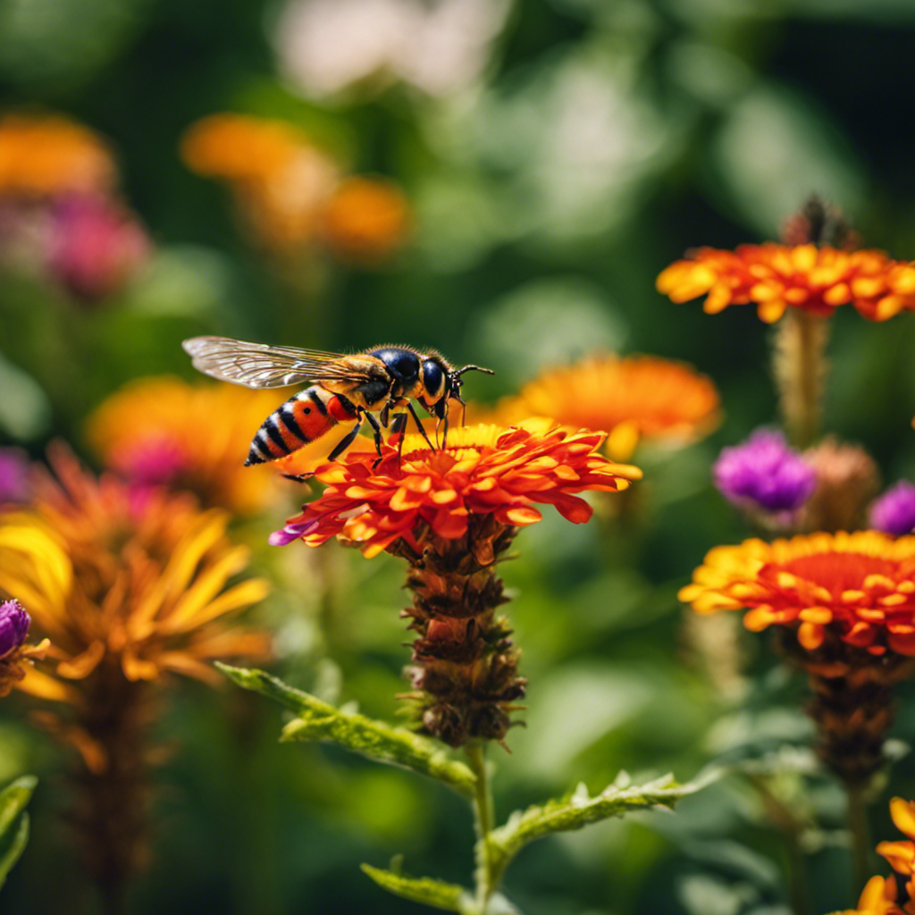 An image showcasing a lush, vibrant garden bursting with colorful flowers and thriving plants