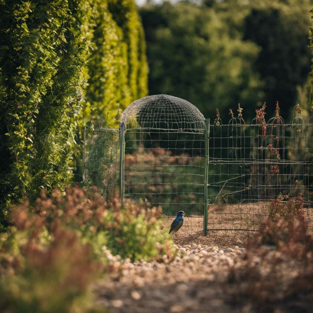 An image showcasing physical barriers for garden pest control