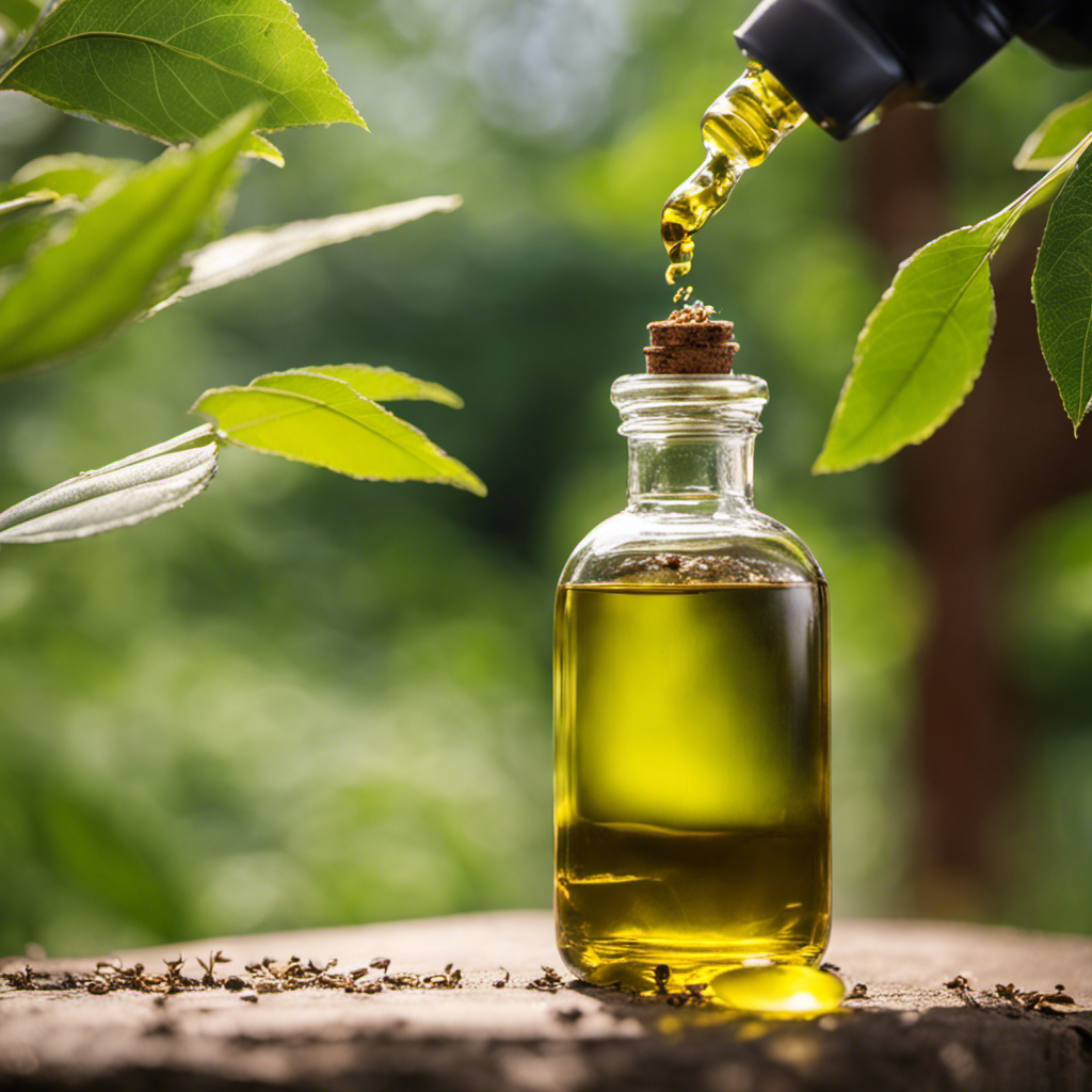 An image showcasing the process of extracting neem oil from neem tree seeds