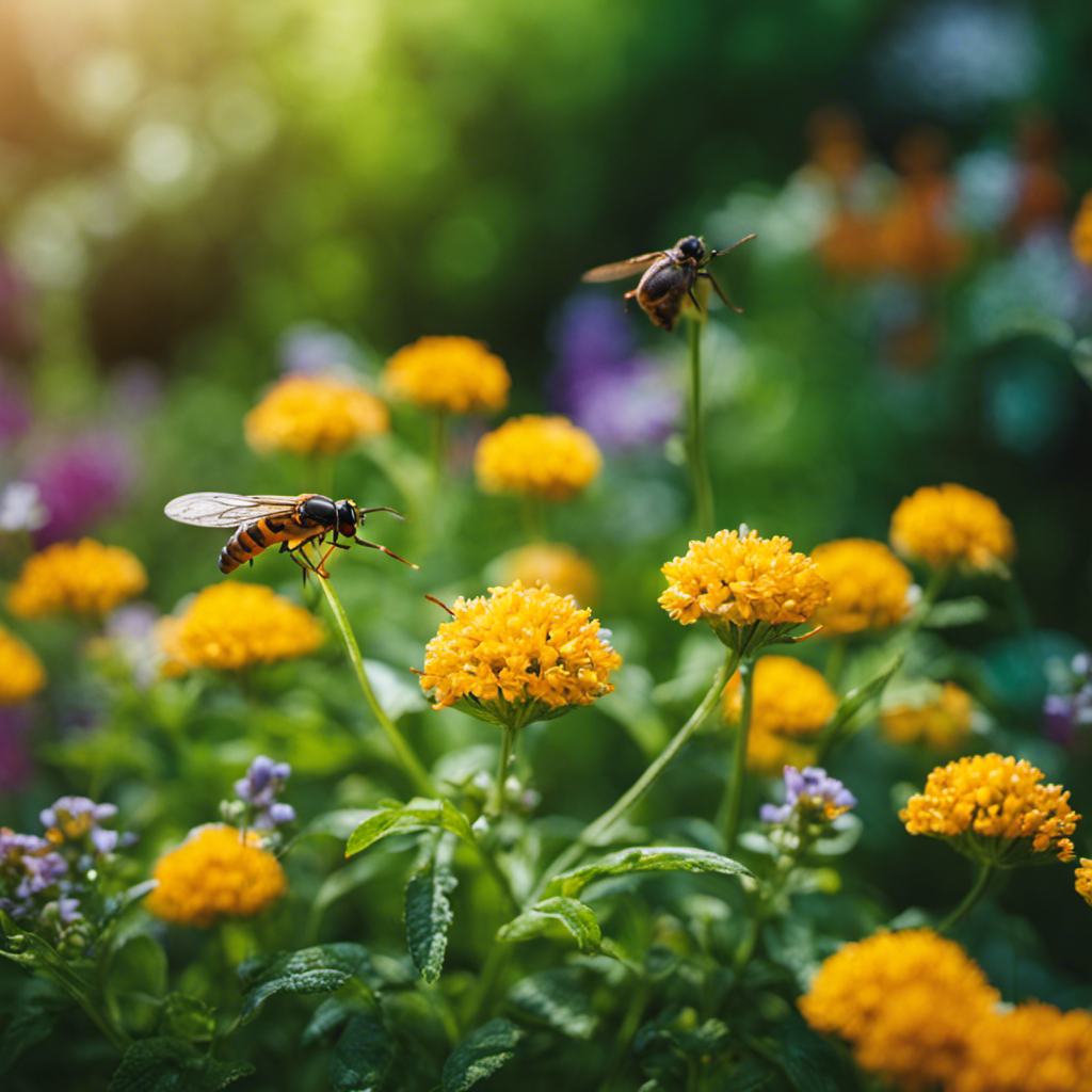 An image showcasing the power of natural insect repellents in your garden