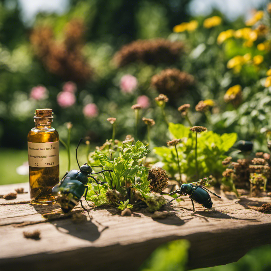 An image capturing the evolution of natural pest repellents in a garden setting