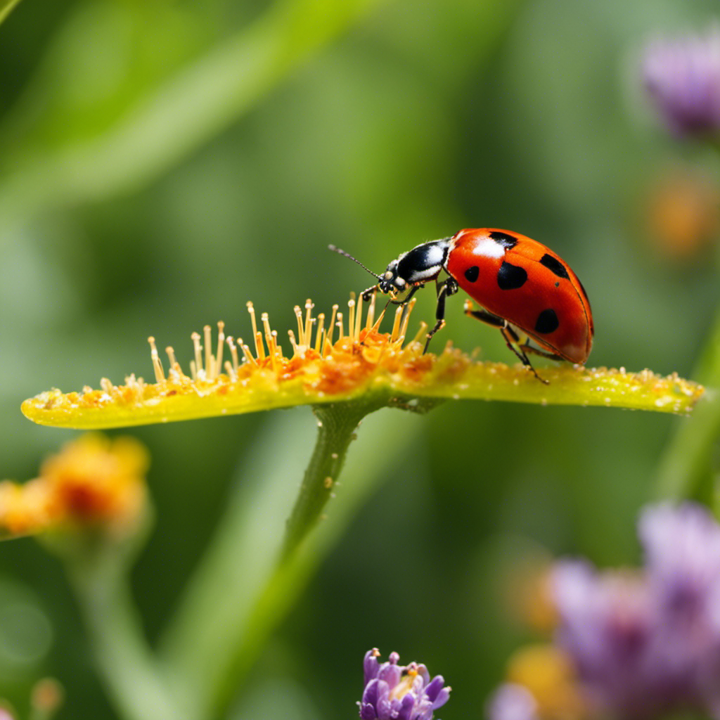 An image showcasing the delicate balance of nature in your garden