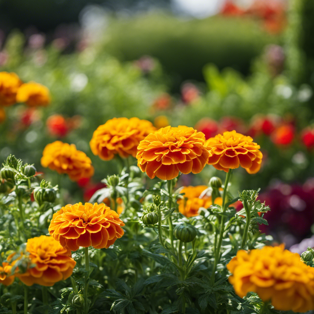 An image showcasing the harmonious dance of plants in a thriving garden bed