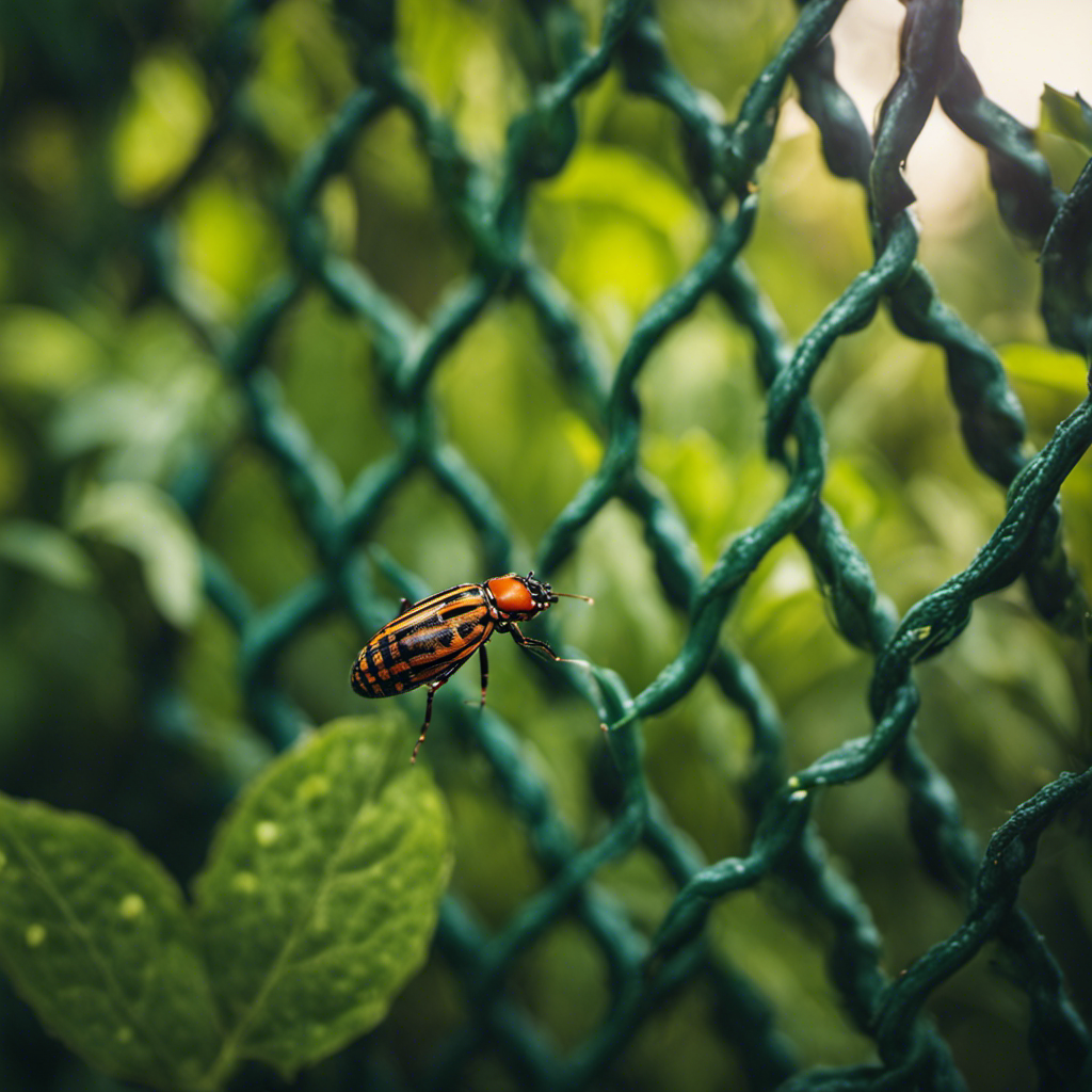 An image depicting a lush garden surrounded by an intricate and sturdy fence, adorned with creeping vines