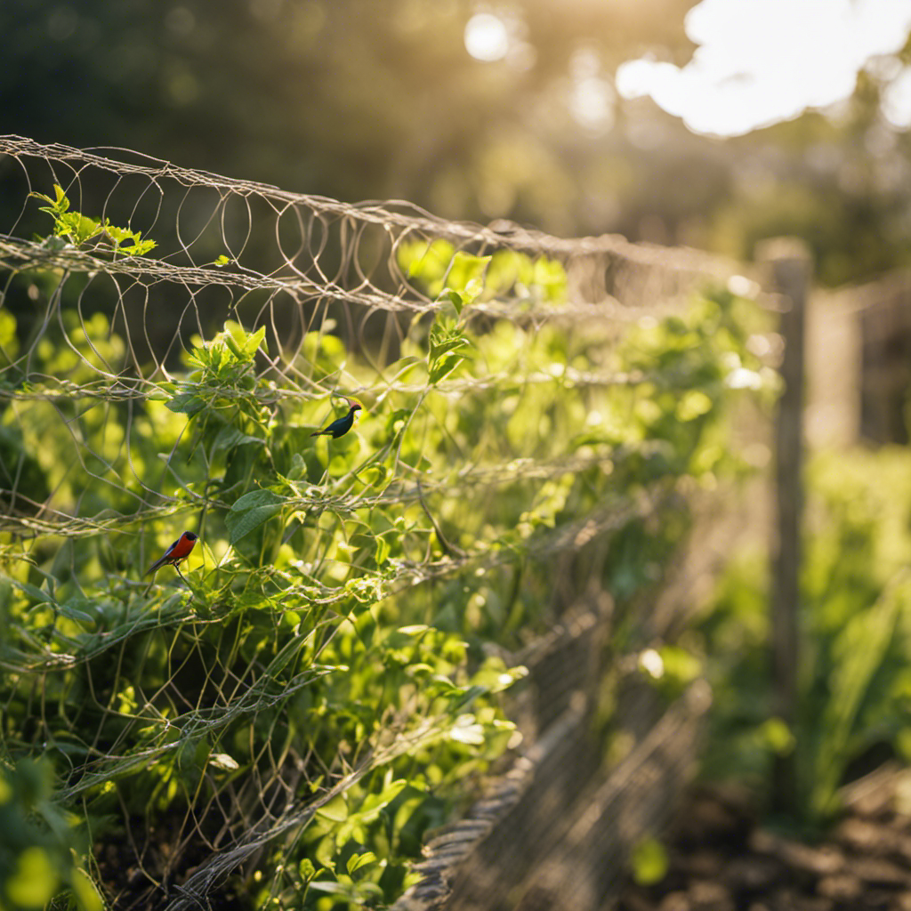 An image showcasing physical barriers for natural pest control in home gardens