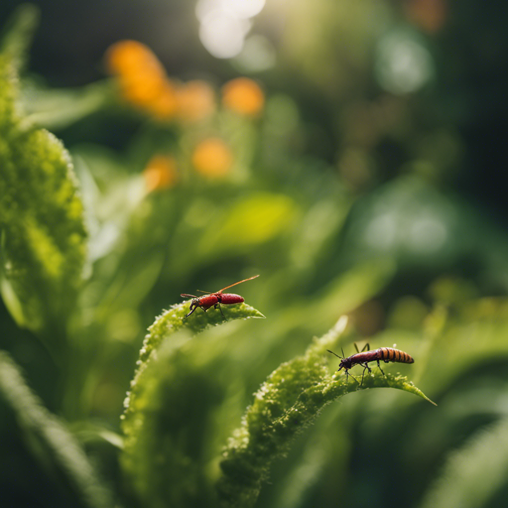 An image showcasing a lush, vibrant garden scene, with diverse plant species