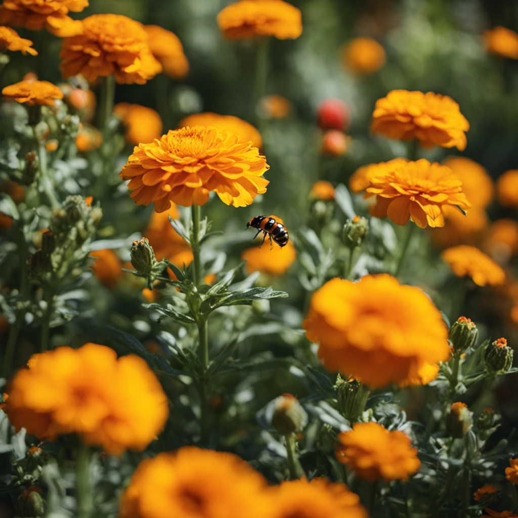 An image capturing the essence of organic pest control in an edible garden