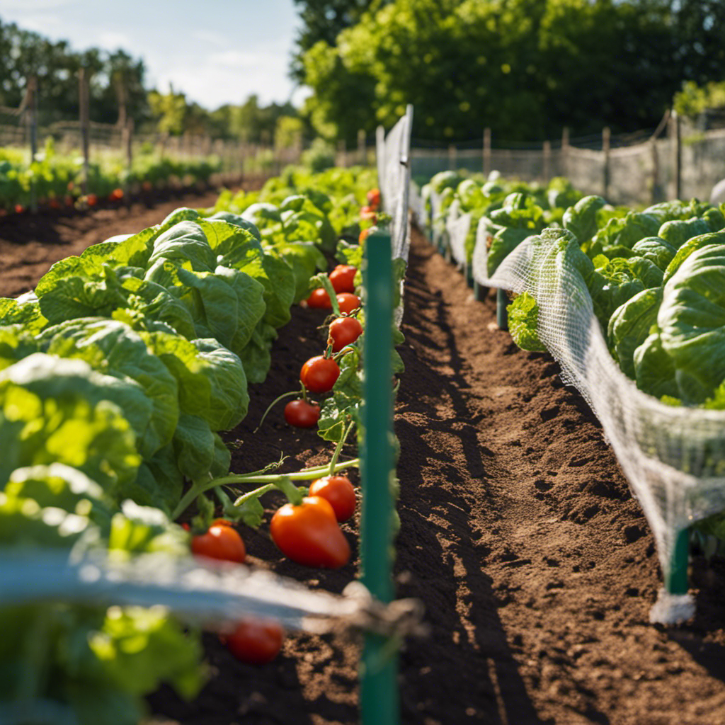 An image showcasing physical barriers for pest-free harvests