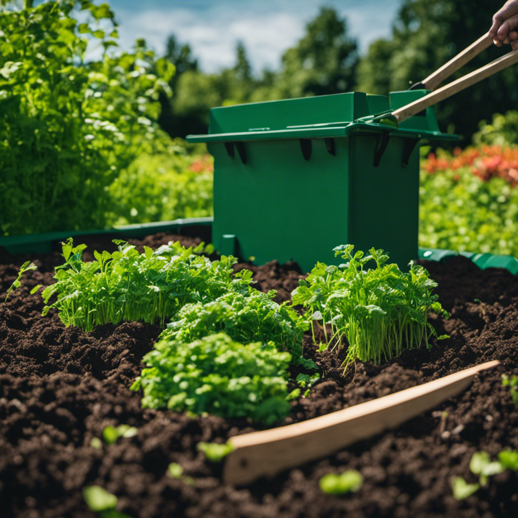 An image showcasing the process of composting with green manure