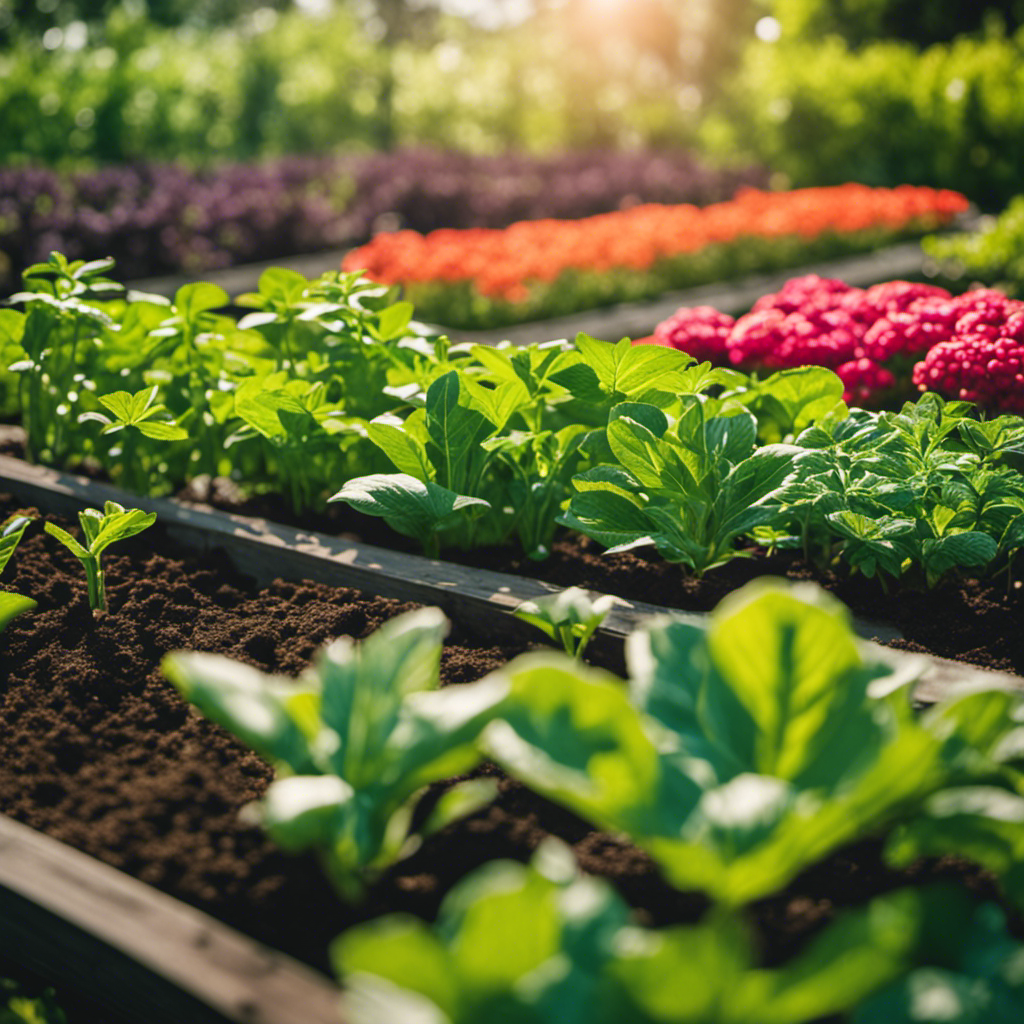 An image depicting the various stages of crop rotation in an organic garden