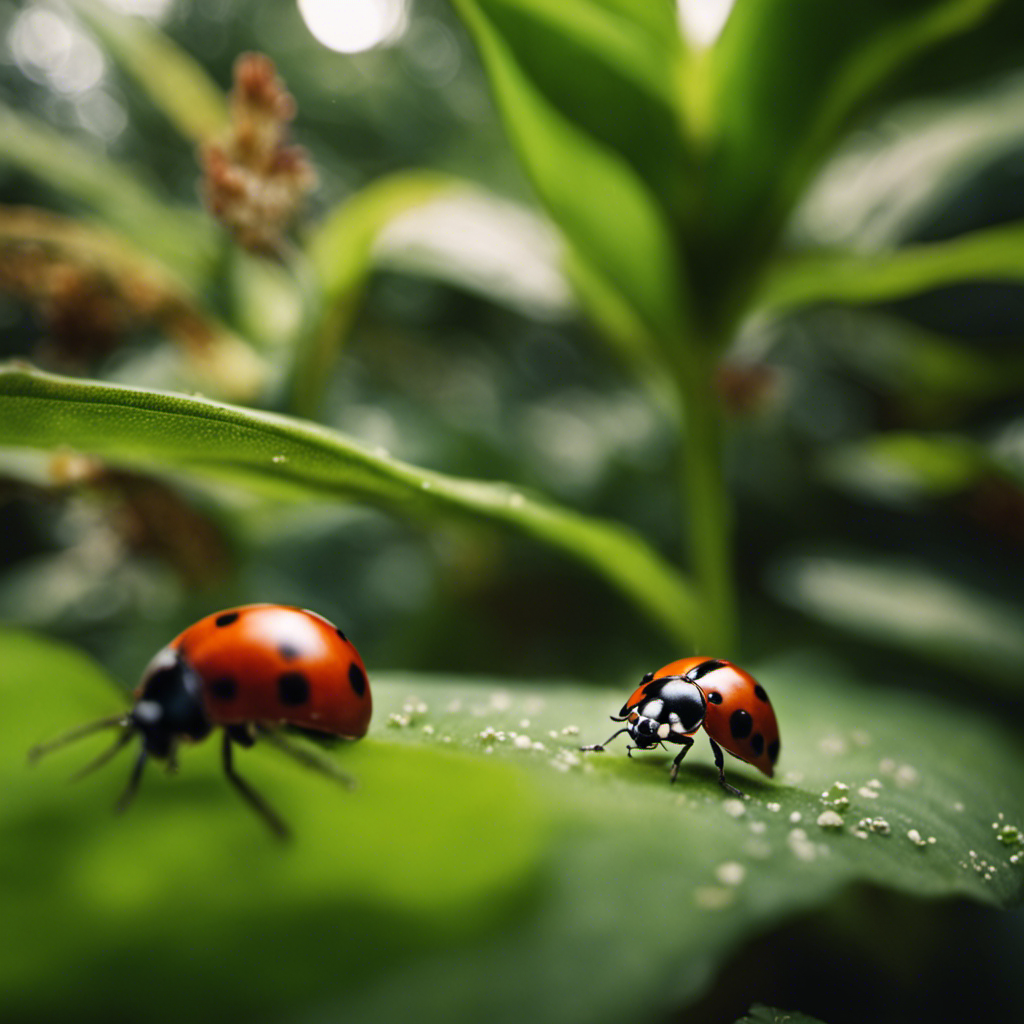 An image showcasing a lush home garden teeming with life