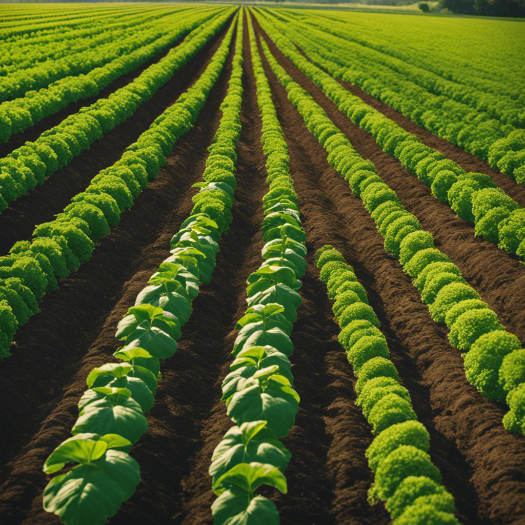 An image showcasing the harmony of eco-farming through crop rotation and companion planting