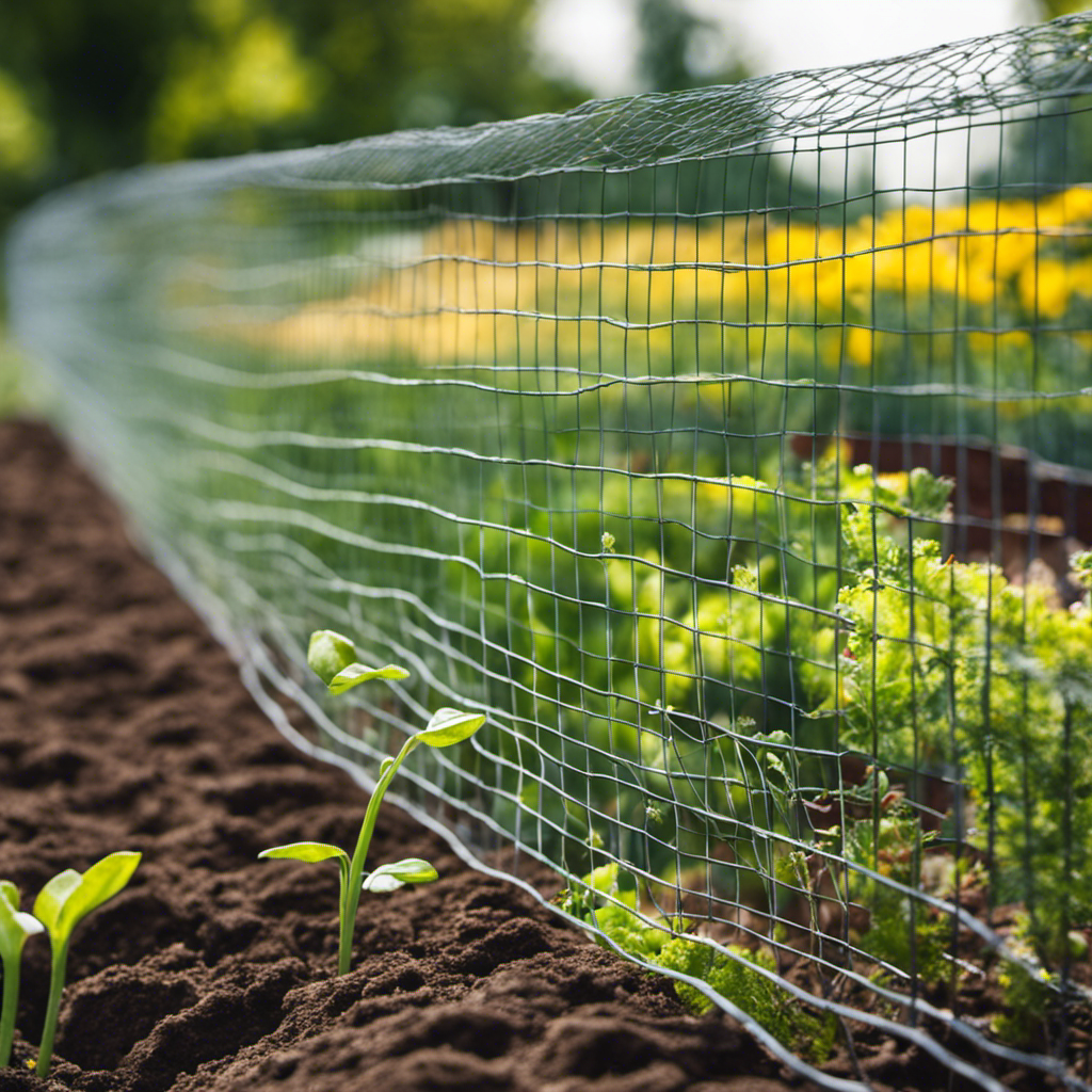 An image showcasing physical barriers for pest control in gardens