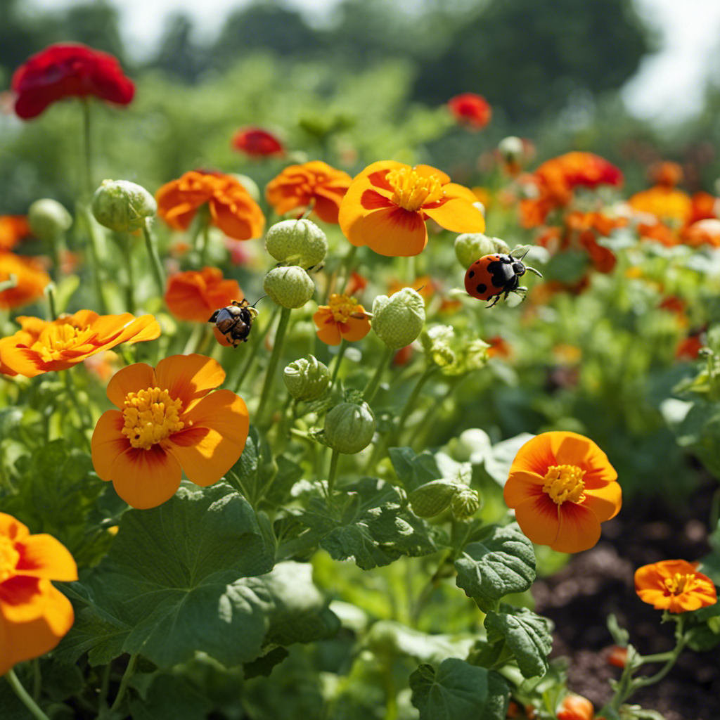 An image of a thriving vegetable garden with a diverse array of plants