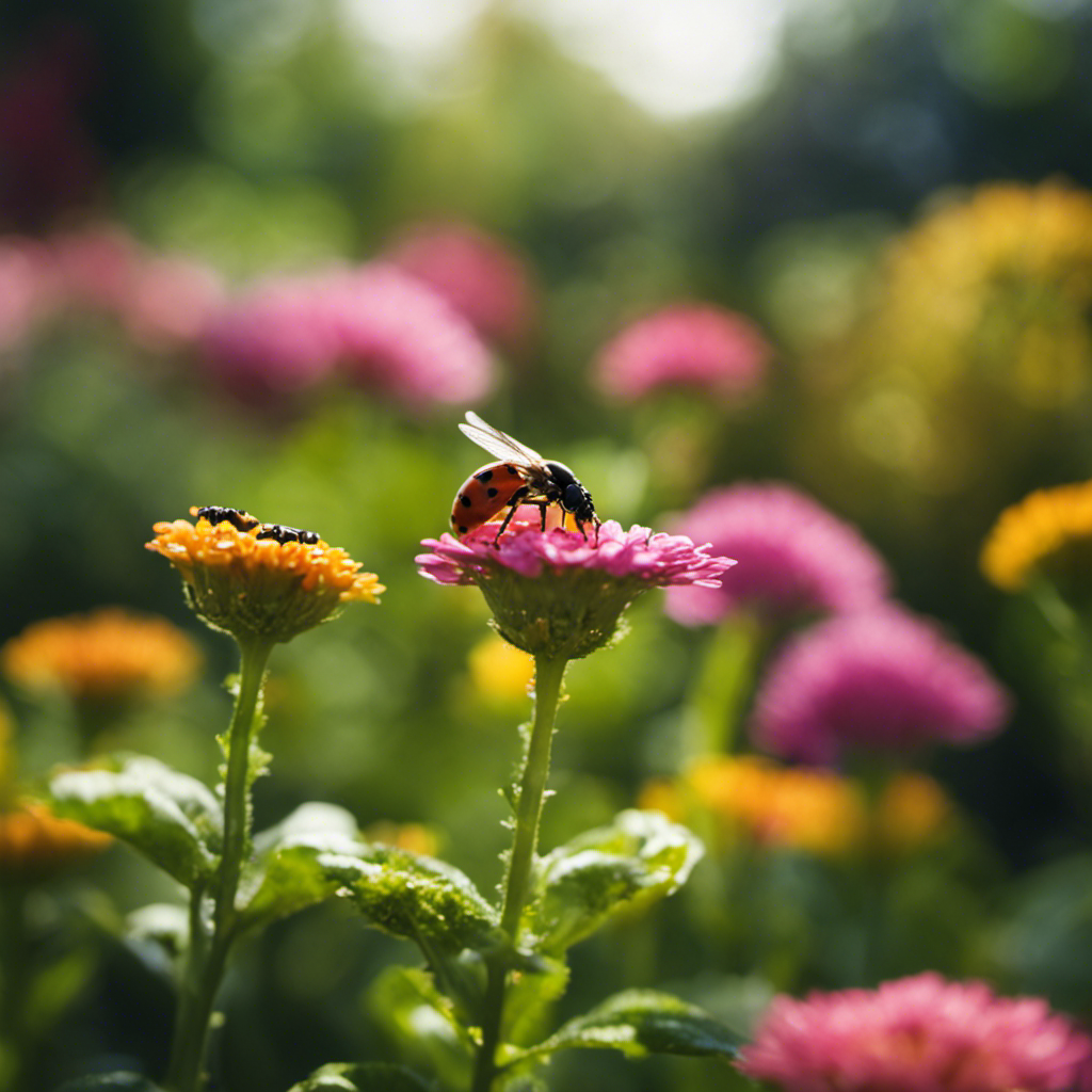 An image showcasing a thriving garden, abundant with lush, vibrant plants and flowers