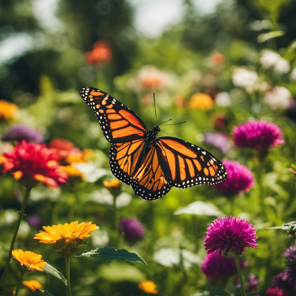 An image of a lush garden thriving with diverse plant life and colorful flowers