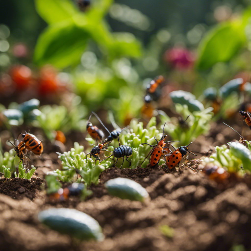 An image showcasing the power of diatomaceous earth against bugs