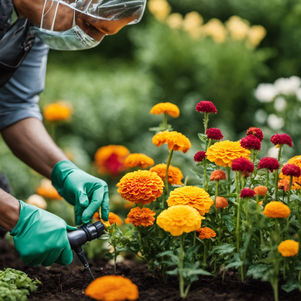 An image showcasing an inviting garden with vibrant, pest-free plants